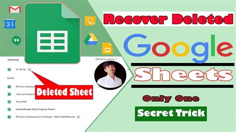 How to Recover Accidentally Deleted Files from Google Sheets, Docs
