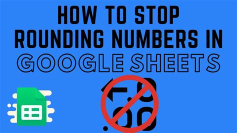 How to Get Google Sheets to Stop Rounding Numbers YouTube