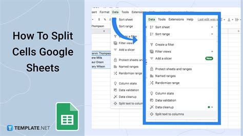 split cells google spreadsheet