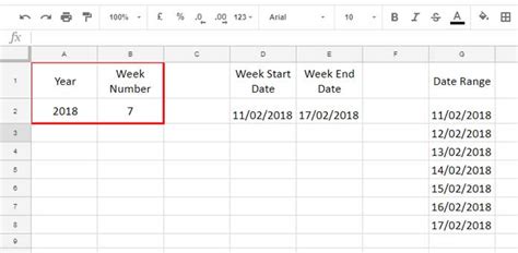 Find the Week Number in Google Sheets with the ISOWEEKNUM Function