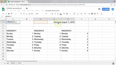How to Use the Weekday Function in Google Sheets