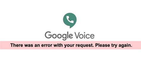 Google Voice "Choose your number" > "There was an error with your