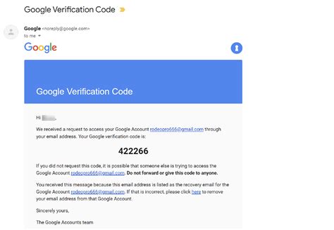 google account recovery verification code