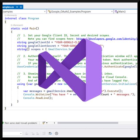 google apis auth c# example