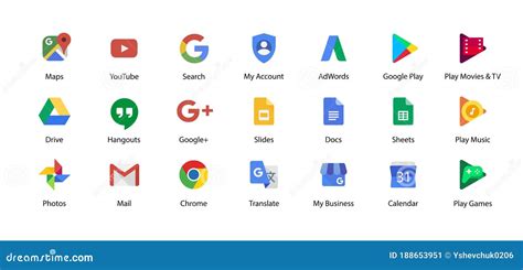 google apps list and their functions