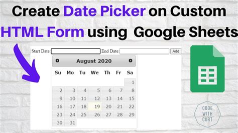 google apps script date picker