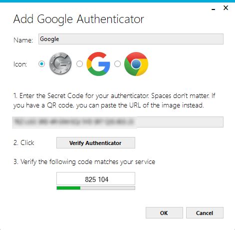 google authenticator code on pc