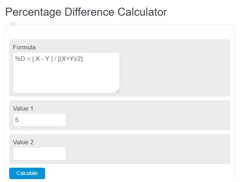 Google Calculator Percentage Difference