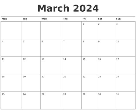 google calendar - march 2024