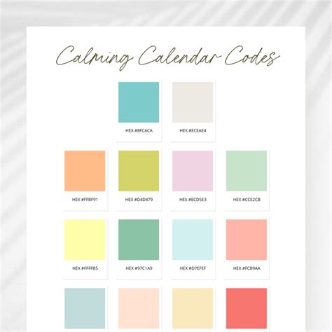 Google Calendar Color Code