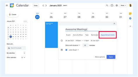 google calendar meeting link