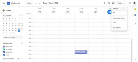 google calendar my calendars