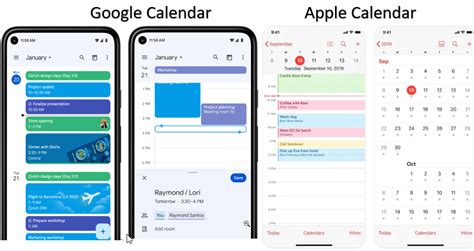 google calendar vs apple calendar
