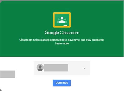 google classroom log in page