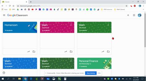google classroom login screen