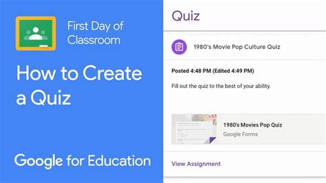 Google Classroom Quiz Tutorial