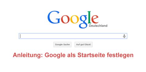 google deutschland als startseite einrichten