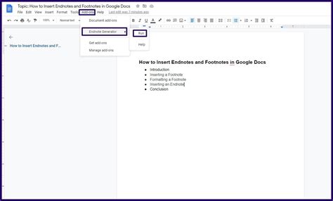 google doc how to insert endnotes