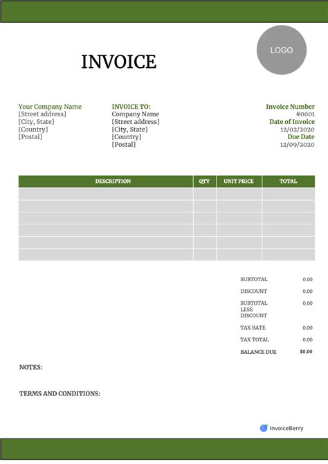 Consulting Invoice Template Wave Financial Within Google Doc Invoice