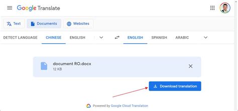 google doc translate entire document