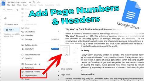 google docs add numbers to headers