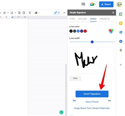 Google Docs Add Signature