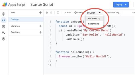 google docs app script documentation