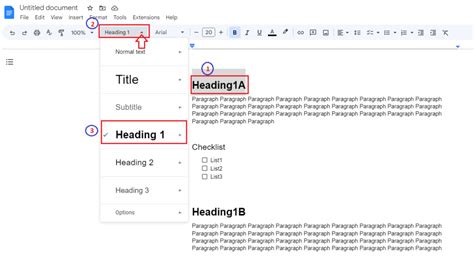Google Docs Collapse Section