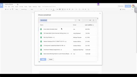 Google Docs Label Merge