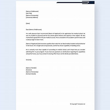 Google Docs Letter of Recommendation Template