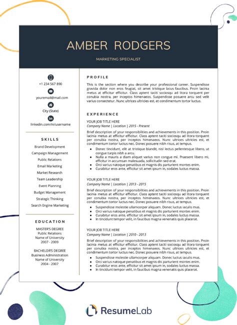 Google Docs Resume Template Professional