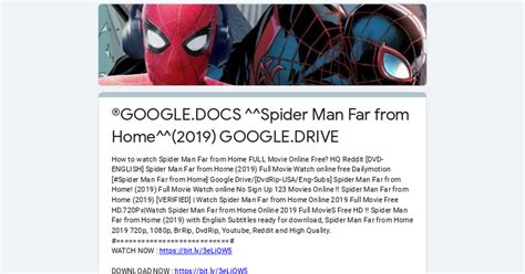 google docs spider man far from home mp4