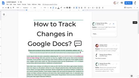 Google Docs Track Changes
