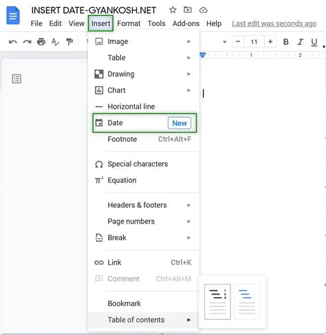 google docs update date automatically