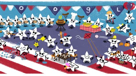 google doodle fourth of july