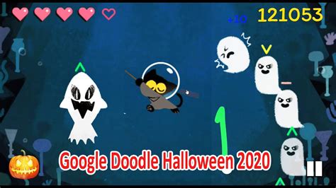 google doodle halloween 2020 cat