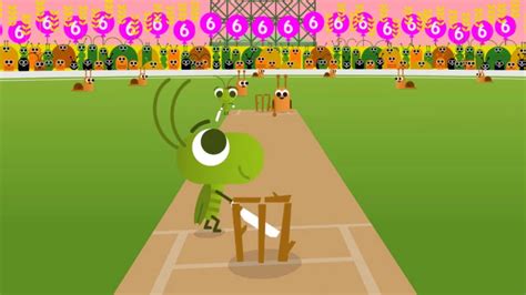 google doodle video game cricket