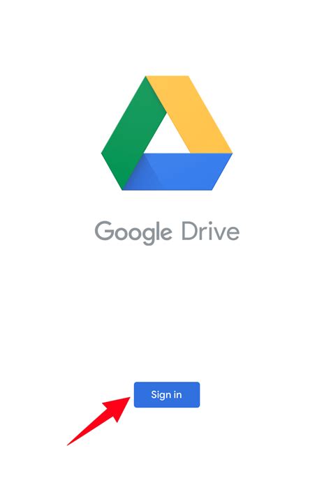 google drive sign in mobile