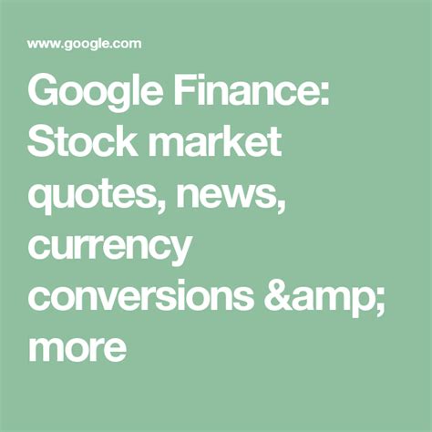 google finance stock market quotes news today