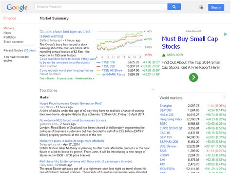 google finance stock market quotes news uk