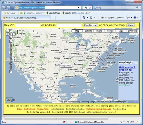 google find my zip code