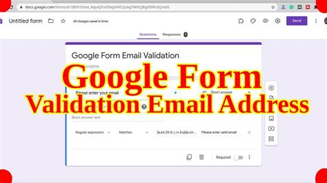 Google Forms Email Validation