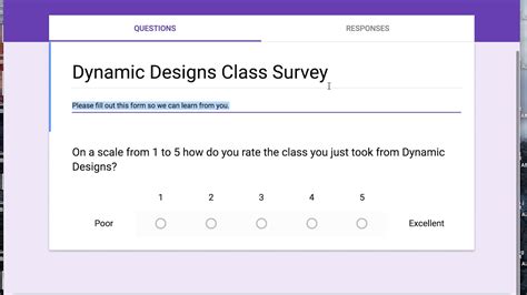 Google Forms Survey Personal Use