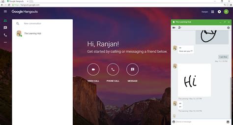google hangout video call for pc