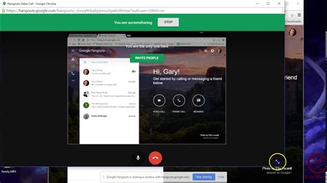 google hangouts screen share