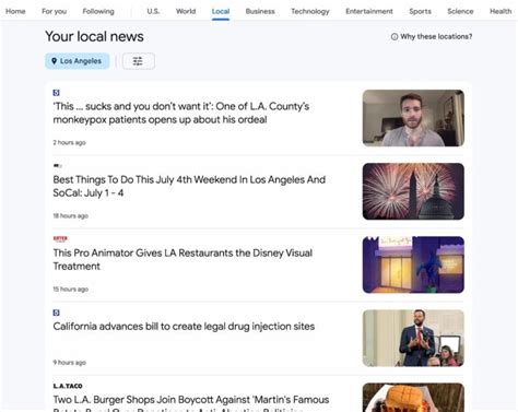 google local news trends