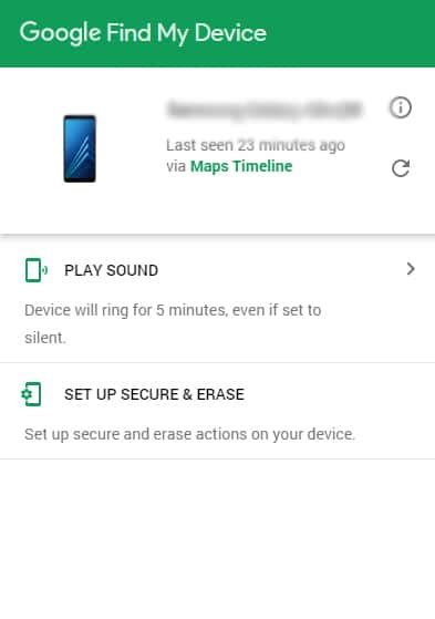 google login find my device