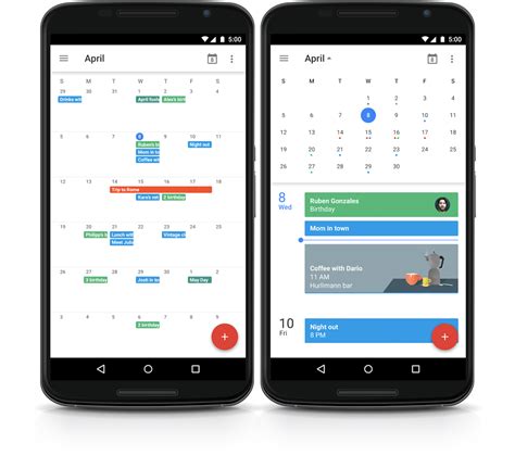 google mail and calendar