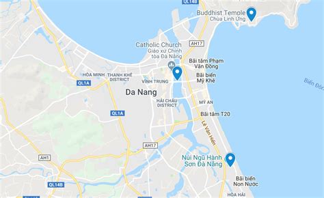 google map nng to da nang