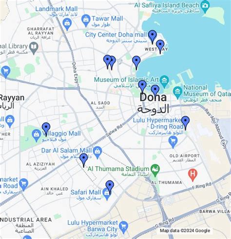 google map of doha